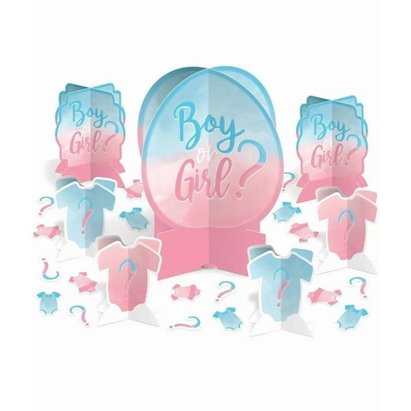 Gender Reveal 7 Piece Table Decorating Kit