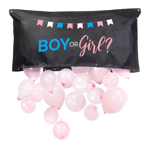 Gender Reveal Balloon Drop Bag Boy or Girl Pink Blue 1 Pack