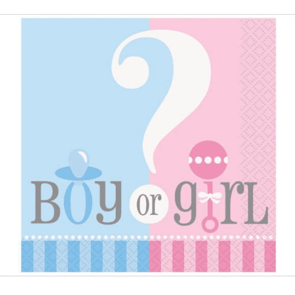 Gender Reveal Party Cocktail Napkins, 24ct