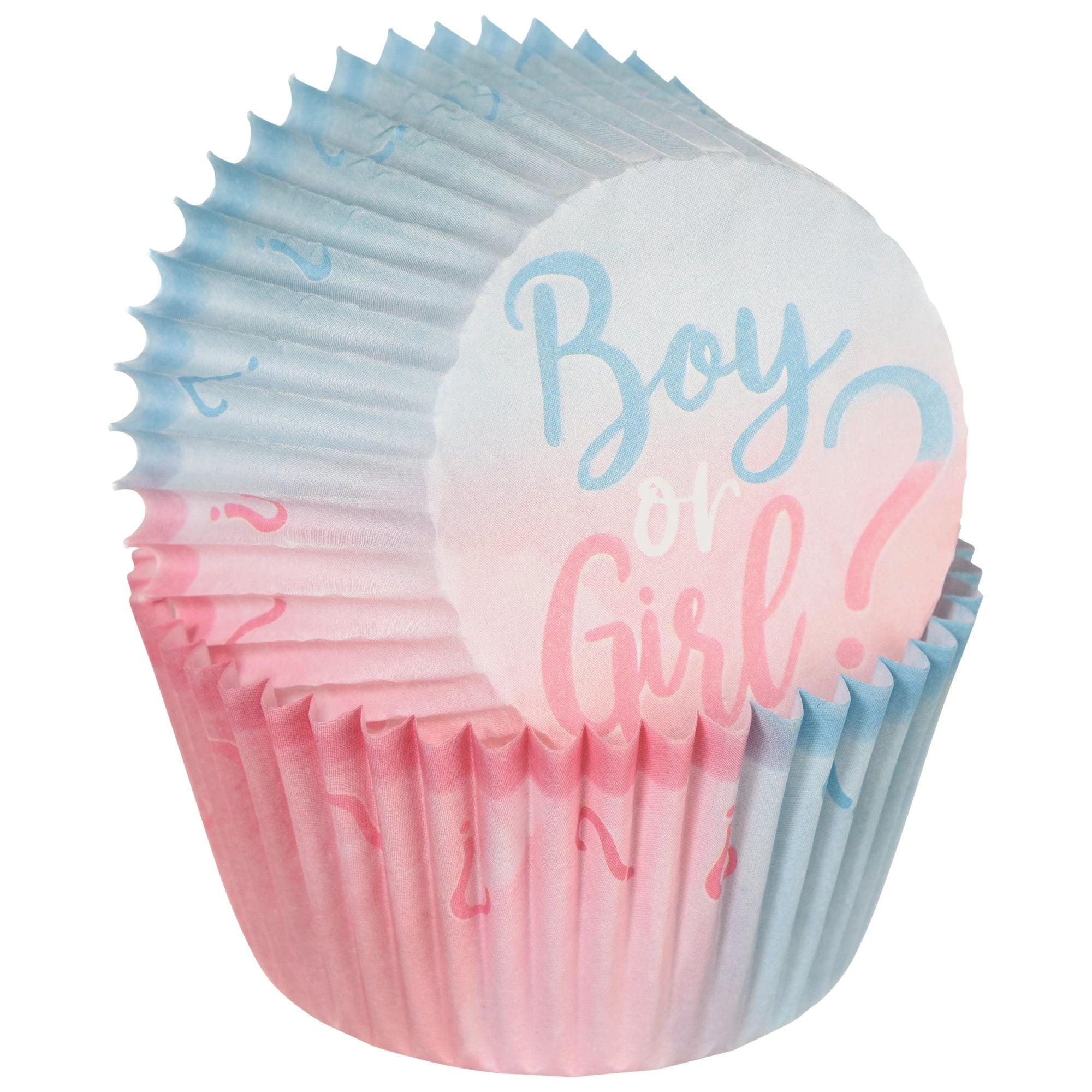 Gender Reveal Boy or Girl? Baby Shower 75 ct Baking Cups Cupcakes
