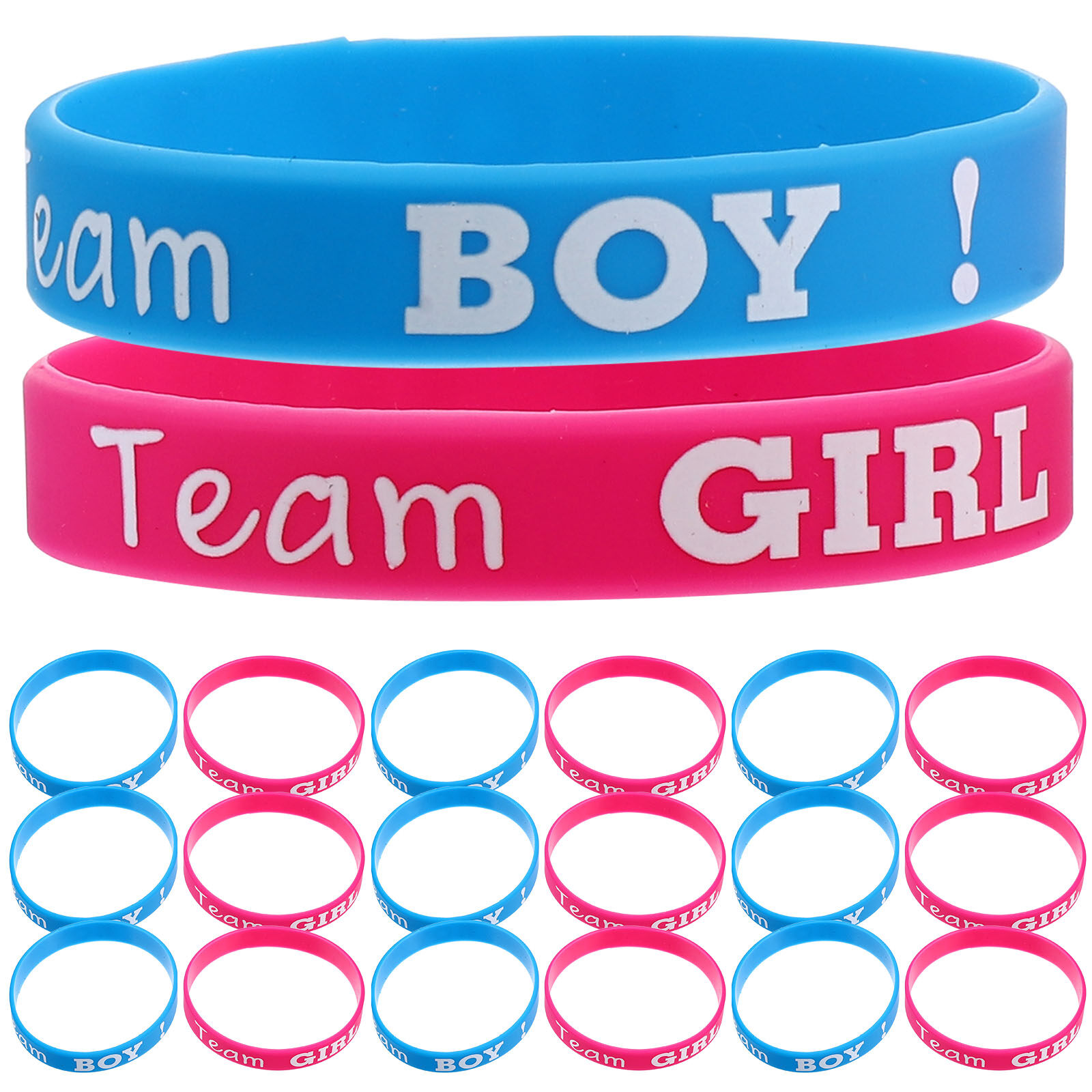 Gender Reveal Bracelets Team Boy Wristbands Team Girl Wristbands for