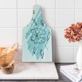 thumbnail image 1 of Gender Reveal Cutting Board, Its Boy Words Clothes Parenthood Theme Paintbrush Style Illustration, Decorative Tempered Glass Cutting and Serving Board, Wine Bottle Shape, Turquoise, by Ambesonne, 1 of 1