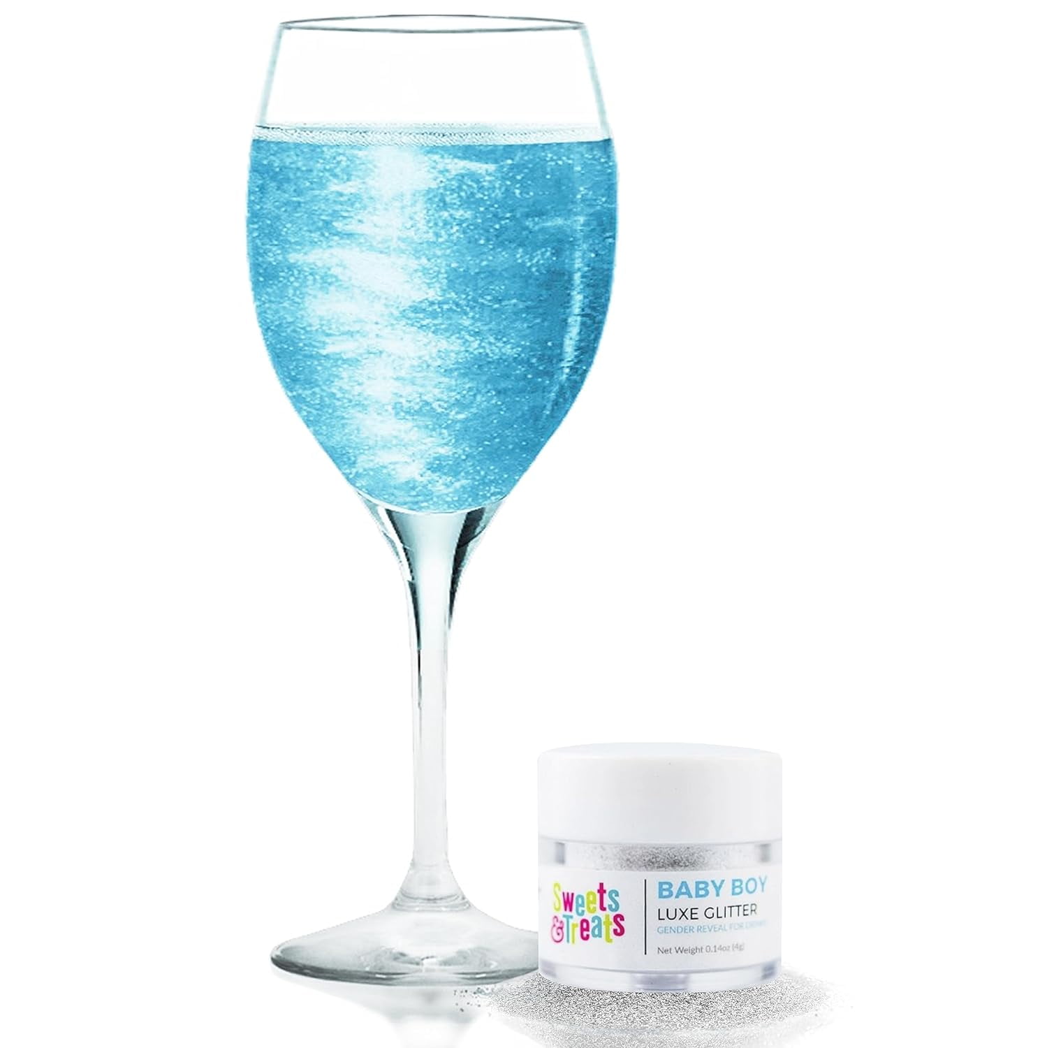 Gender Reveal Decorations Edible Glitter For Drinks, Magical Gender