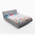 thumbnail image 1 of Ambesonne Colorful Fitted Sheet, Stickers Garland Wood, Queen Size, Multicolor, 1 of 2