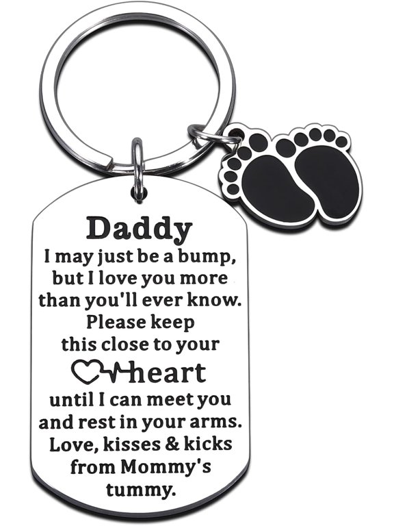 Gender Reveal Gifts, New Dad Gifts, Valentine's Day Gifts for New Dads, Pregnancy Announcements for Husbands, Keychain Gifts for New Dads from Wives, Expectant Dad Gifts for a First Time Dad
