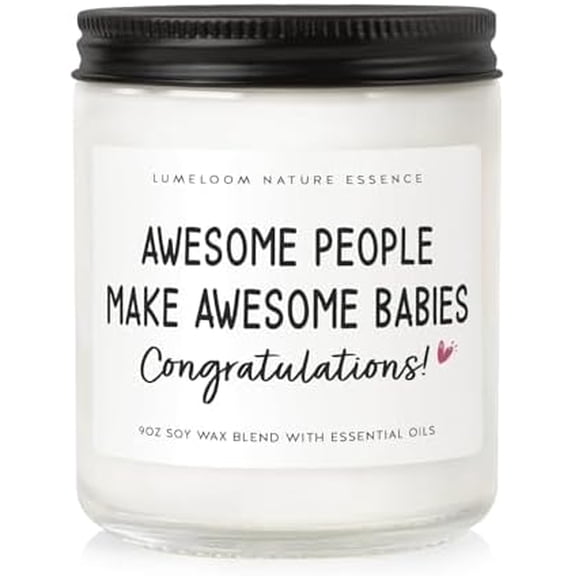 Gender Reveal Gifts, New Parents Gifts for Couples- 9oz Lavender Scented Soy Wax Candle- Presents for New Mom, Mom to Be, Expecting Mother, Pregnancy Women, Baby Shower$$Home Decor, Kitchen, & Other