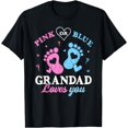thumbnail image 1 of Gender Reveal Grandad Pregnancy Announcement Pink or Blue T-Shirt, 1 of 3