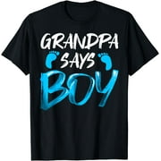 Gender Reveal Grandpa Says Boy Future Grandfather T-Shirt