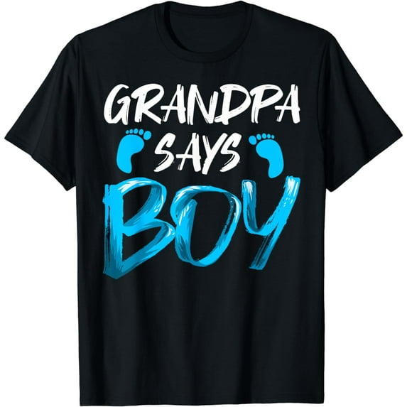 Gender Reveal Grandpa Says Boy Future Grandfather T-Shirt