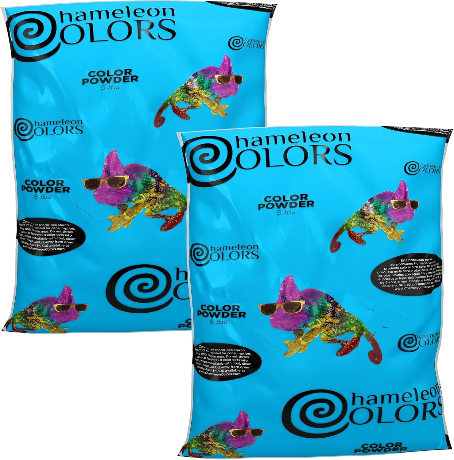 Chameleon Colors Blue Gender Reveal Powder - 2 x 5 lb Bags - Vibrant ...