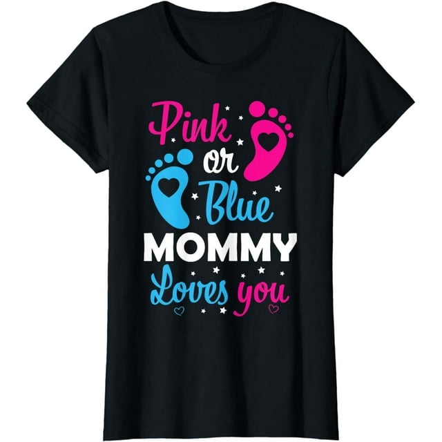 Gender Reveal Mom Mommy Family TShirt(01)