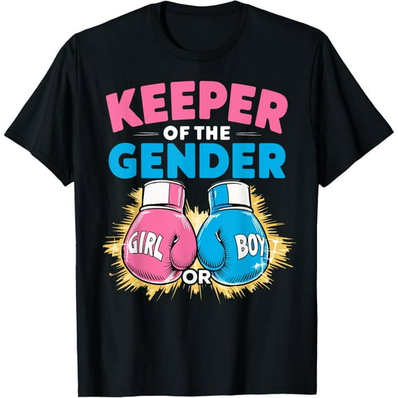 Gender Reveal Party Boxing Gloves Keeper Of Gender T-Shirt