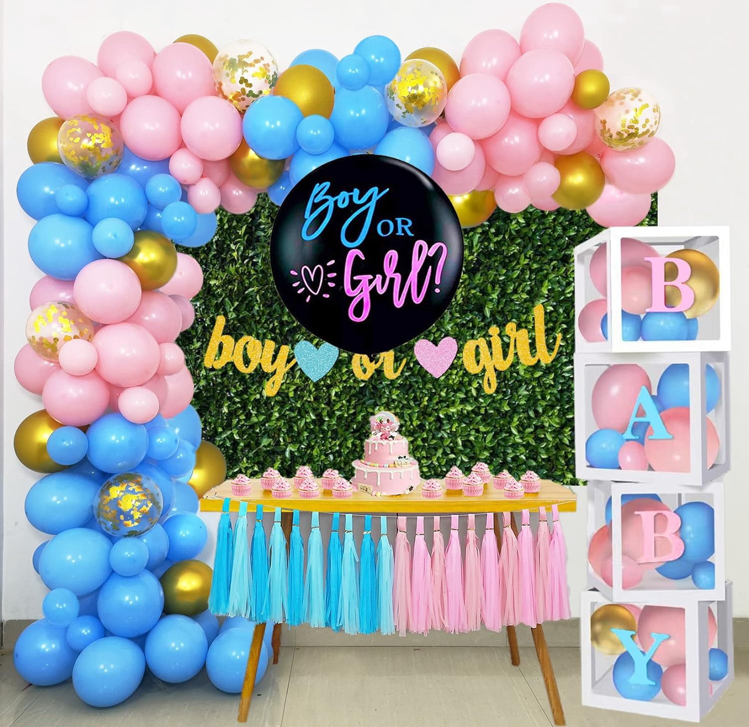Gender Reveal Party Decorations 36 Inch Gender Reveal Balloon Garland