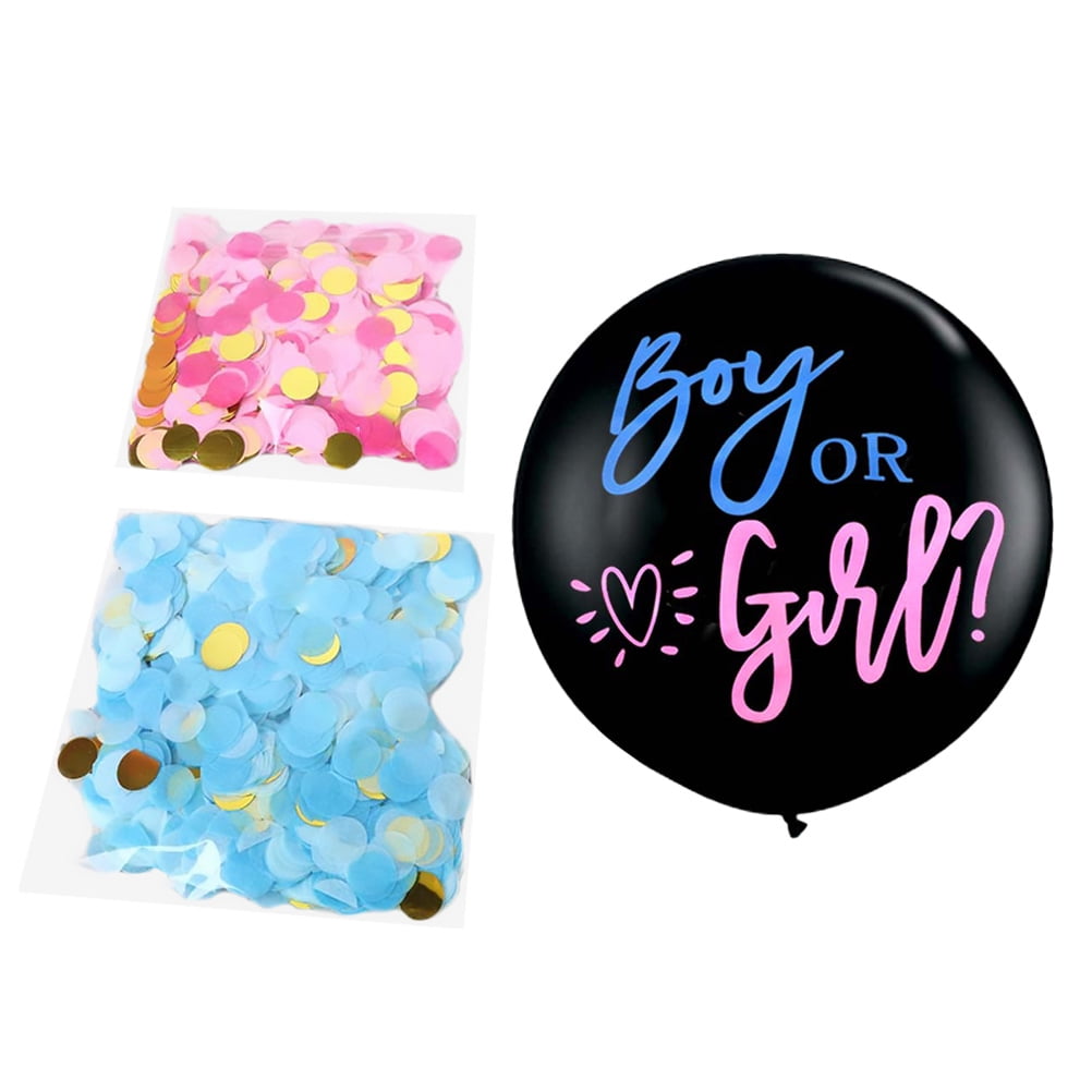 Gender Reveal Party Decorative Balloon Party Latex Printing Balloon (Black)