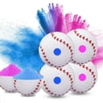 thumbnail image 1 of Gender Reveal Party Powder Baseball Set, 4 Pcs Baseballs with Pink Blue Powder, Baby Gender Announcement Party Favors Supplies, 1 of 5