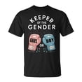 thumbnail image 1 of Gender Reveal Party T-Shirt – Keeper of Gender Boxing Theme Tee, Fun Baby Reveal Event Shirt, Surprise Announcement Apparel, Cute Gloves Graphic Design, Team Boy or Girl Party Outfit,, 1 of 3