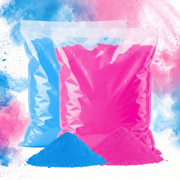 Gender Reveal Powder 2 Pack 5lb Each Color Powder for Parties, Photos & Burnouts - Pink & Blue