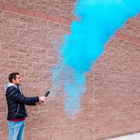 Gender Reveal Powder Canons Baby Shower Color Run Holi Powder 24" Blue