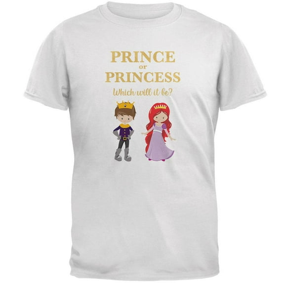 Gender Reveal Prince Or Princess Mens T Shirt White LG