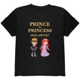 thumbnail image 1 of Gender Reveal Prince Or Princess Youth T Shirt Black YSM, 1 of 1