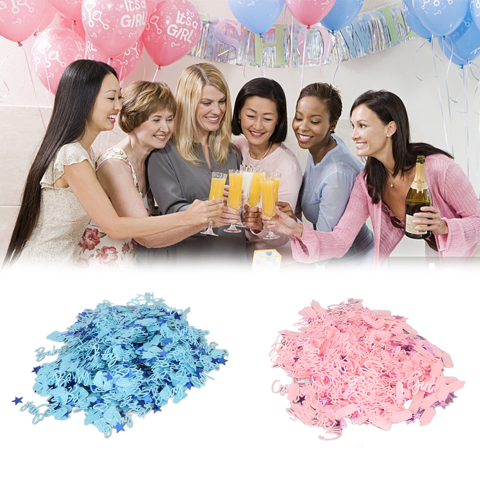 Gender Reveal Table Confetti, 160g Gender Reveal Confetti Blue For