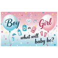 thumbnail image 1 of Gender Reveal Themed Colorful Balloon Footprint Pacifier Banner Background Party Supplies for Baby Shower Photography Props Decorations, 1 of 7