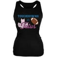 thumbnail image 1 of Gender Reveal Touchdowns or Tutus Ballerina Football Juniors Soft Tank Top Black MD, 1 of 1