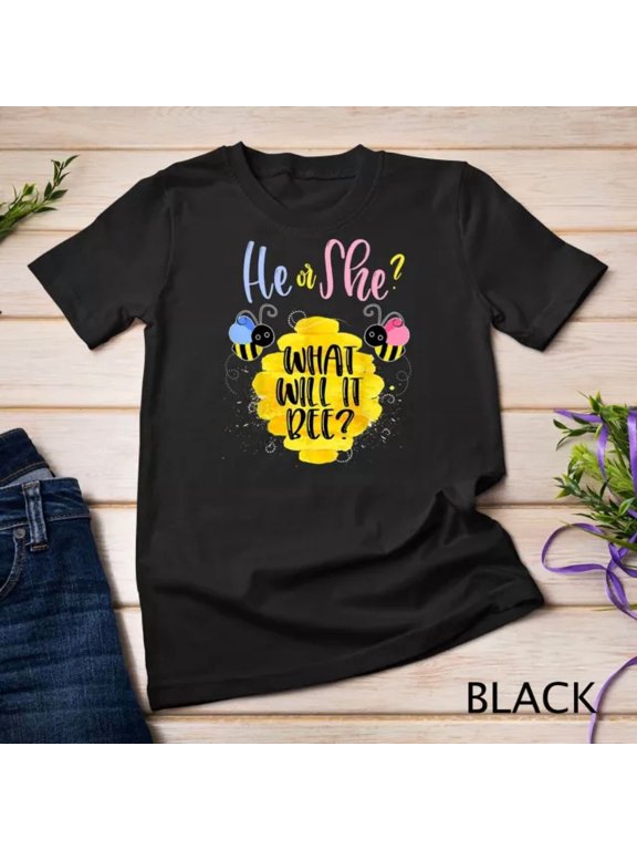 Gender Reveal What Will It Bee Shirt He Or She Boy Girl Tee Unisex T-Shirt Unisex S-5XL Hot Trending Shirt, Vintage Birthday Gift