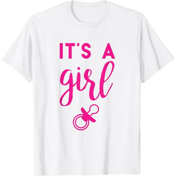 Gender Reveal tshirt, It's a girl tshirt T-Shirt100% cotton