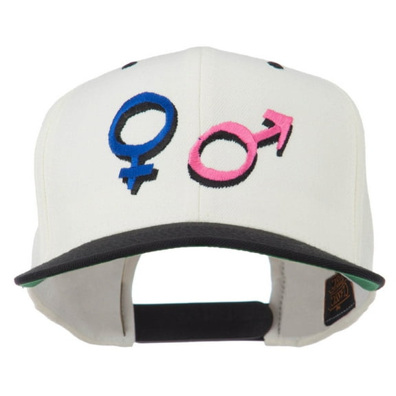 Gender Signs Embroidered Cap - Natural Black OSFM