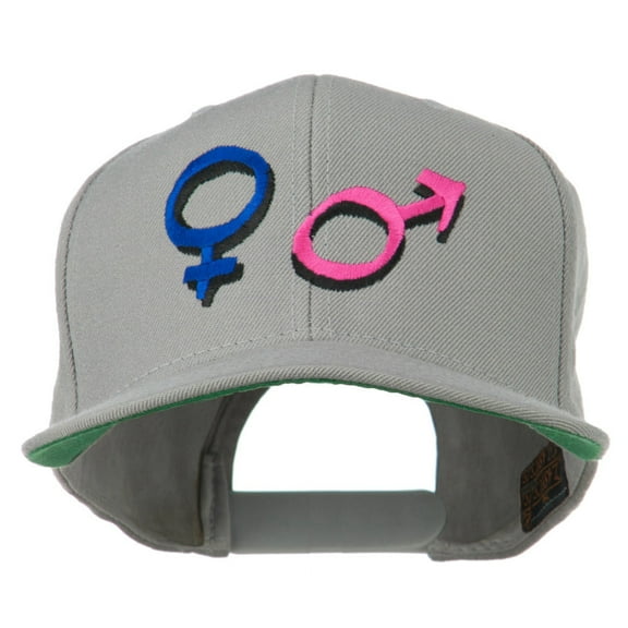 Gender Signs Embroidered Cap - Silver OSFM