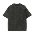 thumbnail image 1 of Gender-neutral cotton T-shirt oversized unisex short-sleeved casual loose washed cotton basic T-shirt tops, 1 of 6