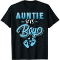 thumbnail image 1 of Gender reveal Auntie says Boy baby matching family set T-Shirt, 1 of 4