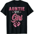 thumbnail image 1 of Gender reveal Auntie says Girl baby matching family set T-Shirt, 1 of 5