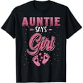 thumbnail image 1 of Gender reveal Auntie says Girl baby matching family set T-Shirt, 1 of 4