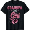 thumbnail image 1 of Gender reveal Grandpa says Girl baby matching family set T-Shirt, 1 of 4
