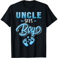 thumbnail image 1 of Gender reveal Uncle says Boy baby matching family set T-Shirt, 1 of 3