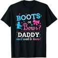 thumbnail image 1 of Gender reveal boots or bows daddy matching baby party T-Shirt, 1 of 4