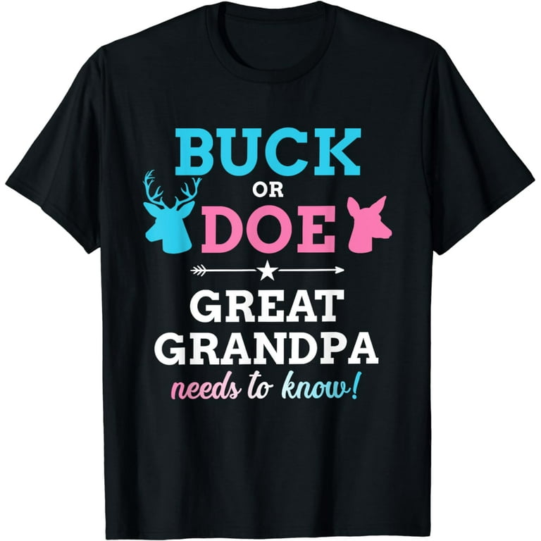 Buck Or Doe Baby Gender Reveal Grandpa T-Shirt Buck Or Doe Baby Gender Reveal Grandpa T-Shirt