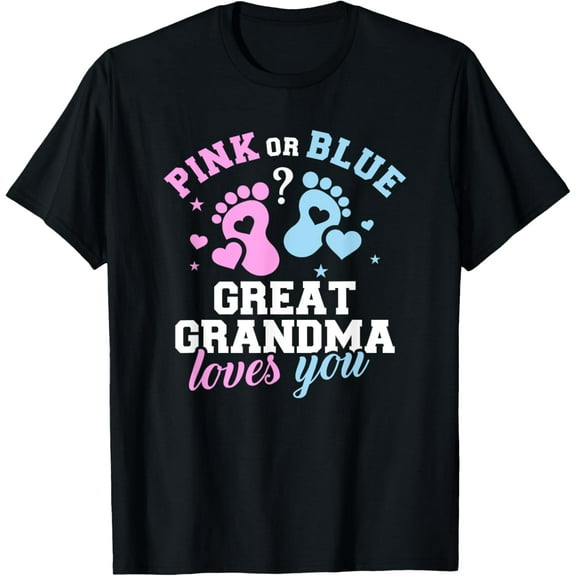Gender reveal great grandma T-ShirtMen and women, Black T-shirt, size: Extra large