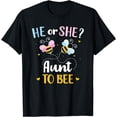 thumbnail image 1 of Gender reveal he or she aunt matching family baby party T-Shirt, 1 of 4