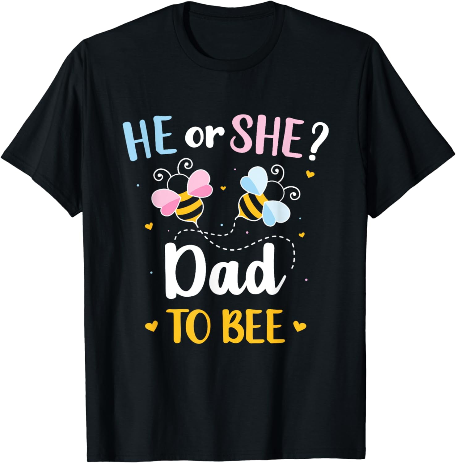 Gender reveal he or she dad matching family baby party T-Shirt ...