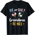 thumbnail image 1 of Gender reveal he or she grandma matching family baby party T-Shirt, 1 of 4