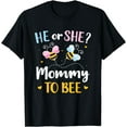 thumbnail image 1 of Gender reveal he or she mommy matching family baby party T-Shirt, 1 of 4