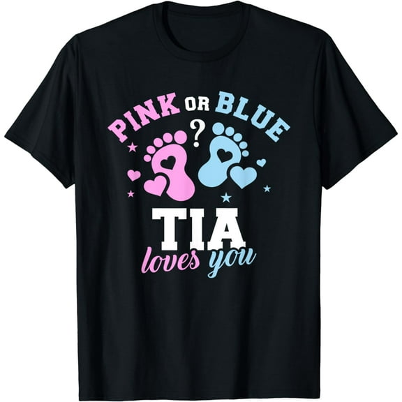 t-shirt Gender reveal tia aunt T-Shirt mens t shirt，black，women，funny，misfits，men，journey