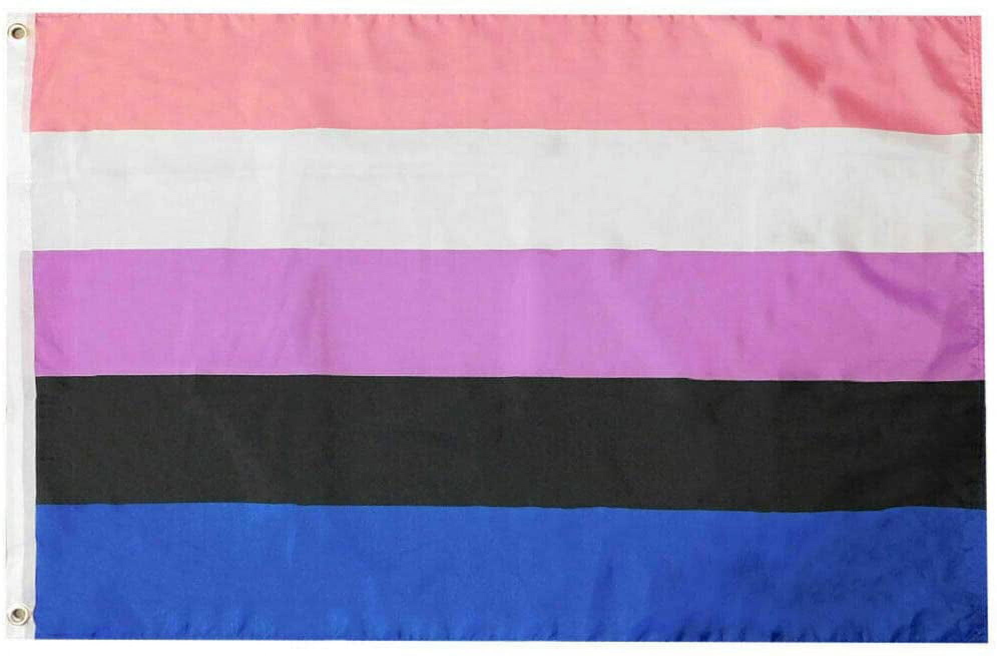 Genderfluid Gender Fluid Pride Woven Poly Nylon 3x5 3'x5' Flag Banner  Grommets 