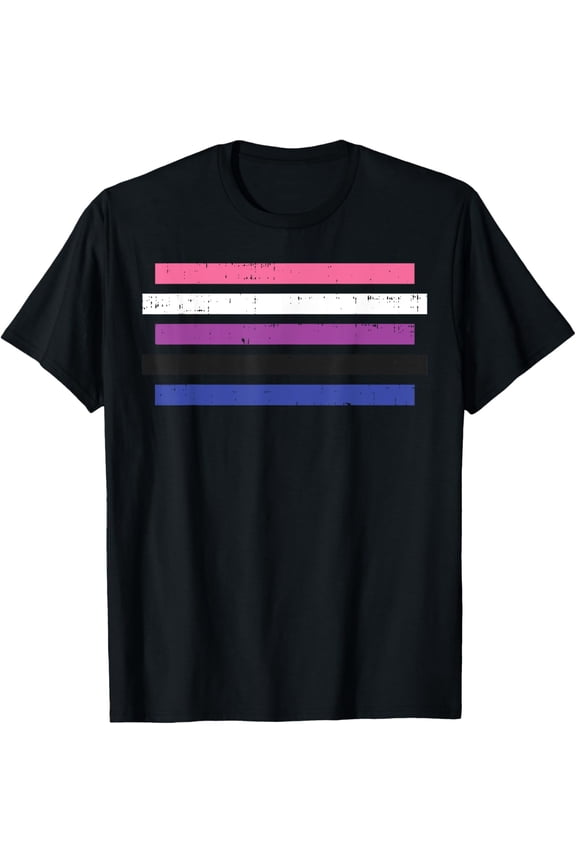 Genderfluid Pride Flag Non-Binary Gender Queer LGBTQ Gift T-Shirt