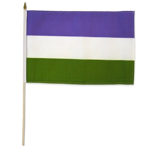 Genderqueer 12x18in Stick Flag