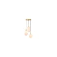 thumbnail image 1 of Gene 3 light Brass and Frosted white glass pendant, 1 of 4