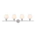 thumbnail image 1 of Gene 4 light Chrome and Frosted white glass Wall sconce, 1 of 7